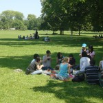 students having a picnic