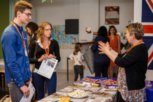 International students participating in French exchange