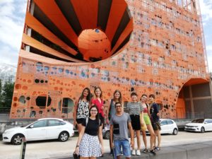 Students on a cultural visit in Lyon, France